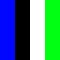 Bleu / noir / blanc / vert